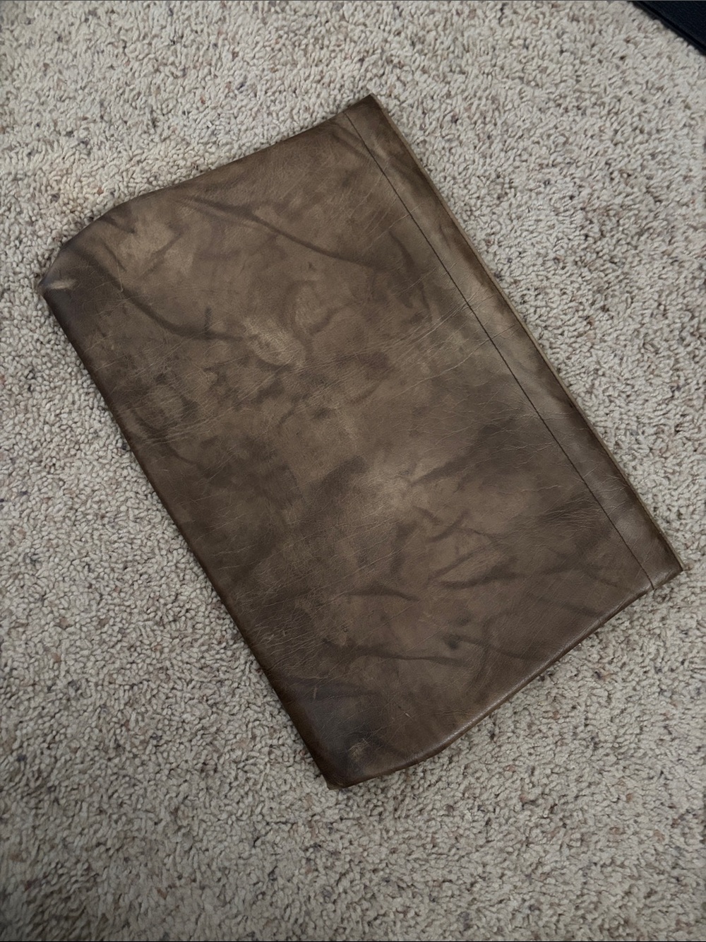 Classic Brown Leather Document Sleeve - Men Bags